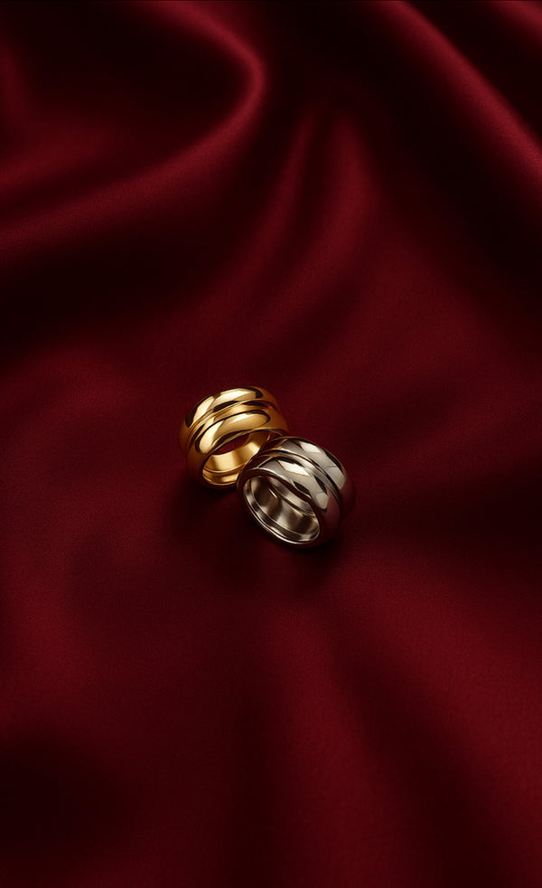 Double band chunky ring